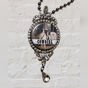 Cowgirl Western Rhinestone Necklace, Fashion Jewelry Bling